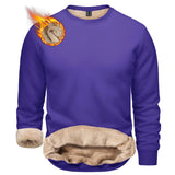 TACVASEN Winter Thicken Fleece Crewneck Sweatshirt Mens Warm Sherpa Lined Heavy Winter Pullover Basic Tops Shirts No Hood Hoodie