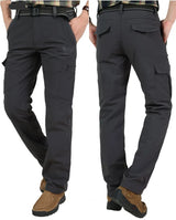 Men's Winter Fleece Straight-Leg Cargo Pants