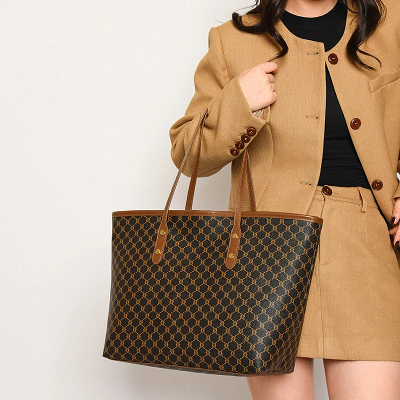 Large Capacity PU Leather Tote