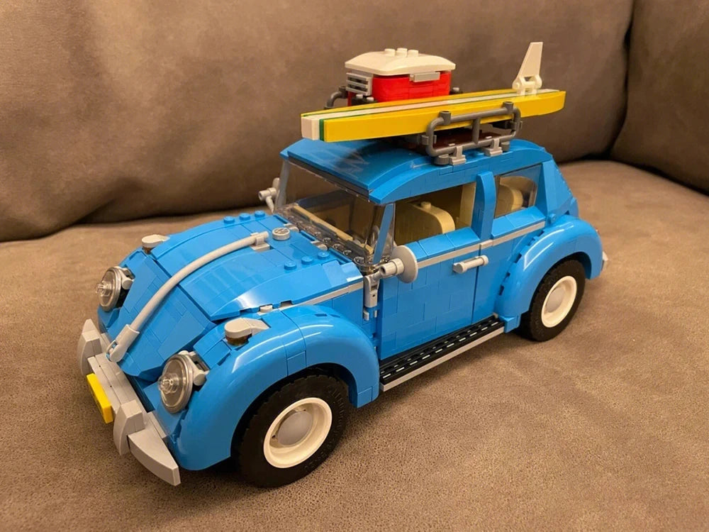 1167pcs Technical Blue Beetle Camper Car Building Blocks Model Creative City Vehicle Set Toys Bricks For Boy Kids Christmas Gift