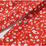 Women Red Floral Printed Mini Dress V-neck Short Sleeved Puff Sleeve Waist Trim Ruffle Slit Hem Dresses 2026 Summer Party Gown