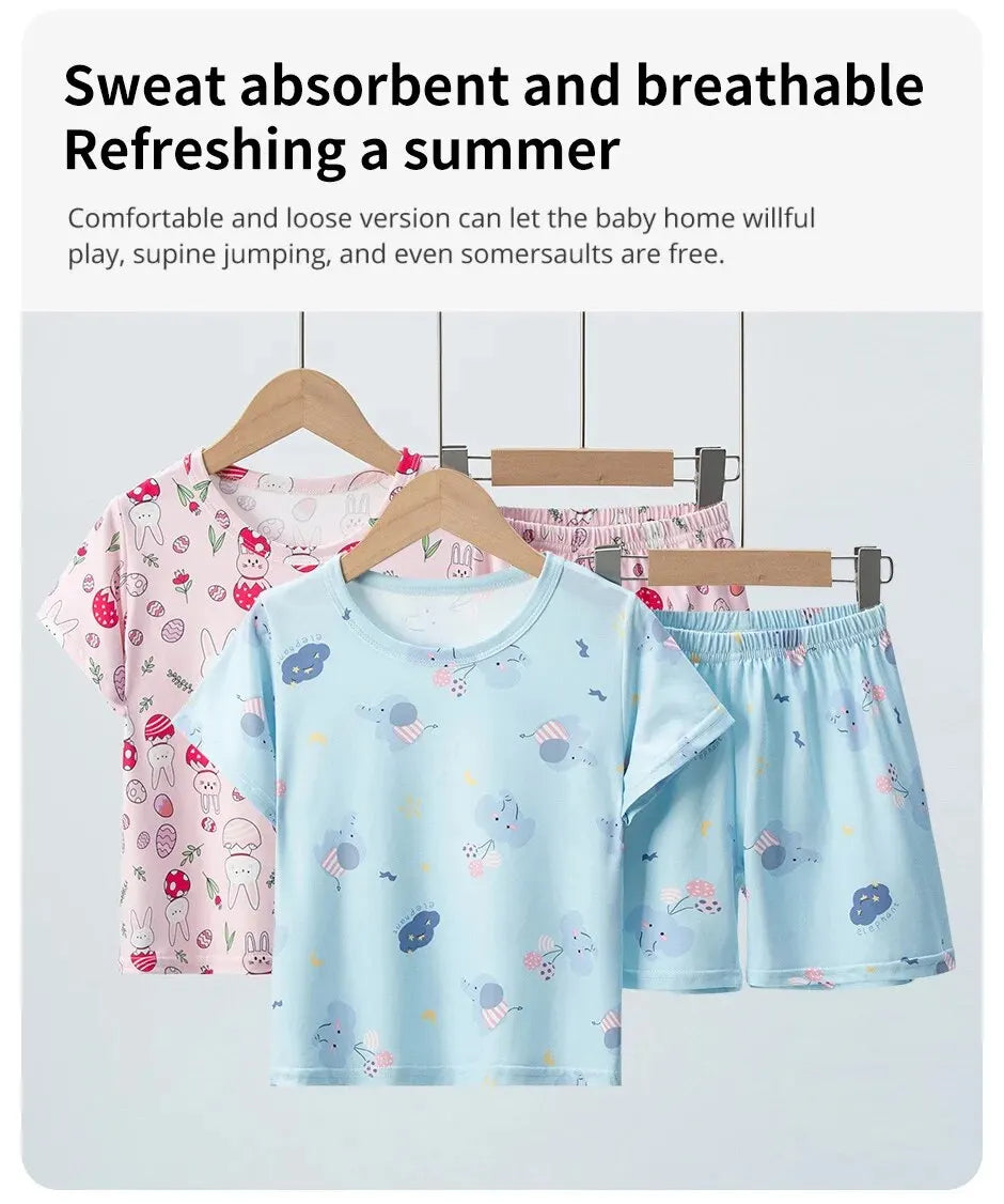 CHILDREN'S Clothing Short Sleeve Shorts 2-piece Suit