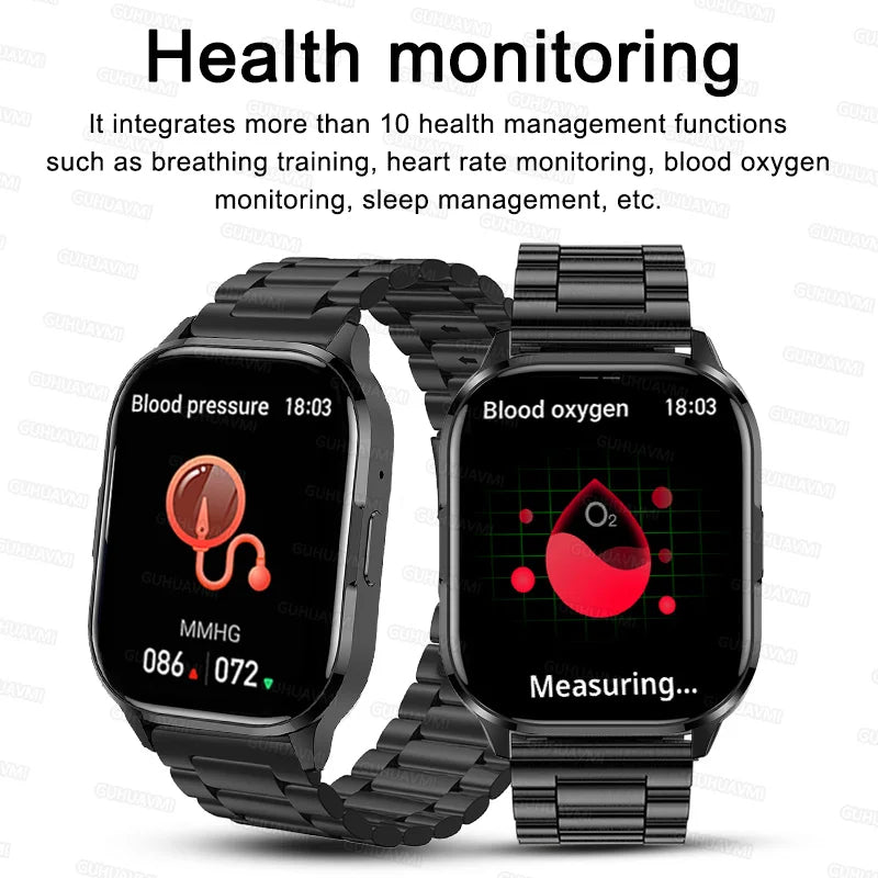 GUHUAVMI AMOLED Smartwatch – Bluetooth Call & Health Tracker