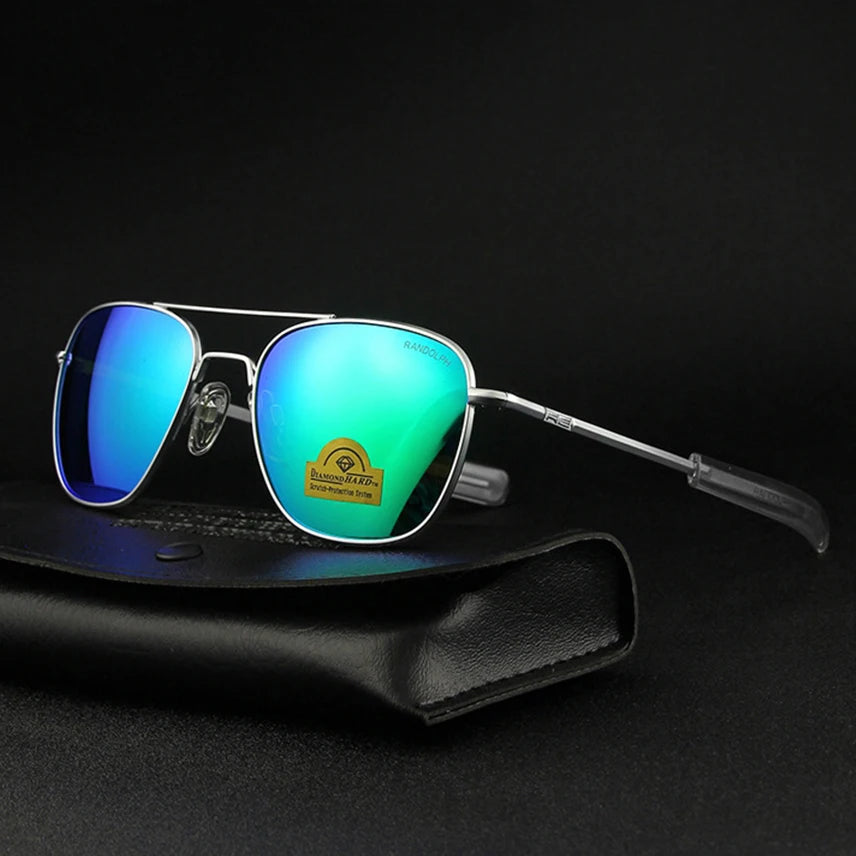 Men's Pilot Sunglasses – Mirror Lens UV400 Alloy Frame