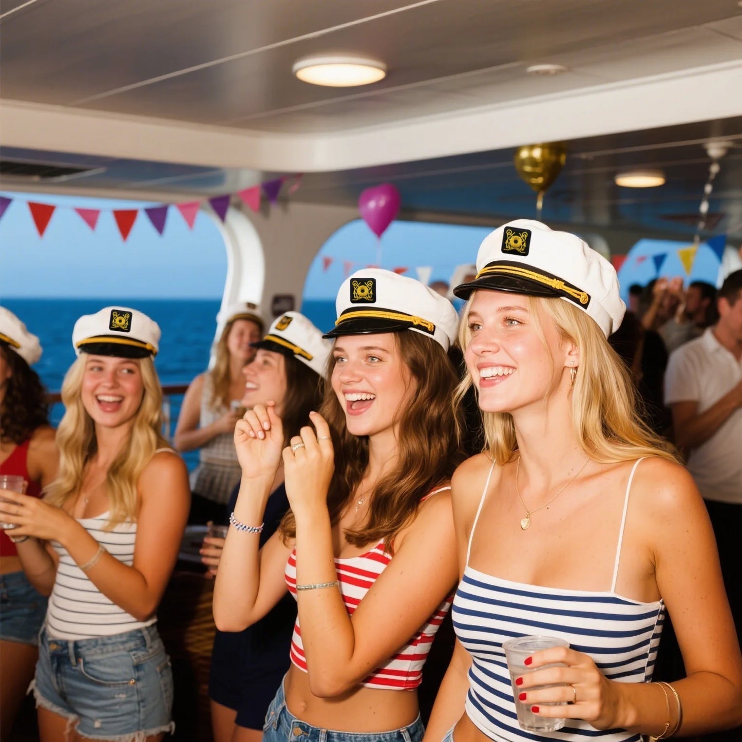 Captain Hats Bulk Pack – Nautical Party Caps