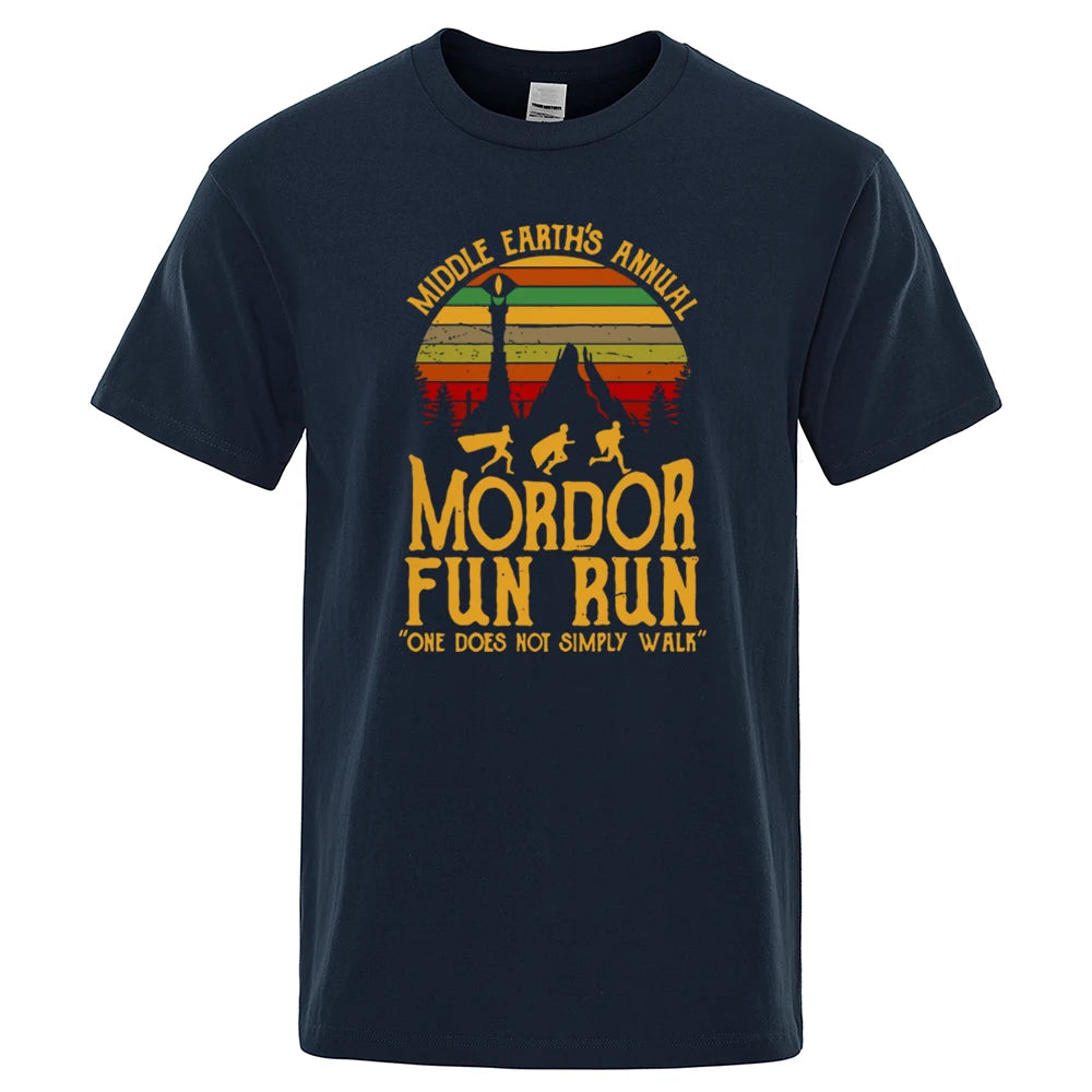 Mordor Fun Run Cotton Graphic T-Shirt