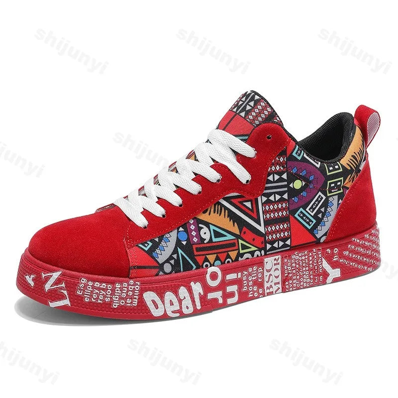 Men’s Graffiti Platform Sneakers