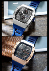 Men's Sport Chronograph: Stainless Steel Waterproof Quartz Watch