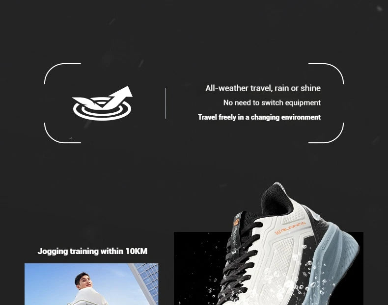361 Degrees Wingblade Rainblock Men Running Shoes Splash Proof Anti-Slip Water Repellent Grippy Stable Male Sneakers 672532231