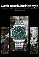 POEDAGAR Men's Luxury Chronograph Wristwatch