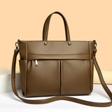 14'' Laptop Business Commuting Handbag Top Quality Materials Ladies Handbag Female Shoulder Bag Put in A4 Magazine and Notebook