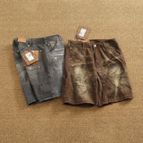 Men's Vintage Washed Cargo Shorts | Textured Cotton