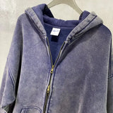 Men’s Vintage Wash Relaxed Zip-Up Hoodie