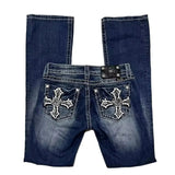 Y2K Retro Centipede Embroidered Oversized Wide-Leg Gothic Jeans