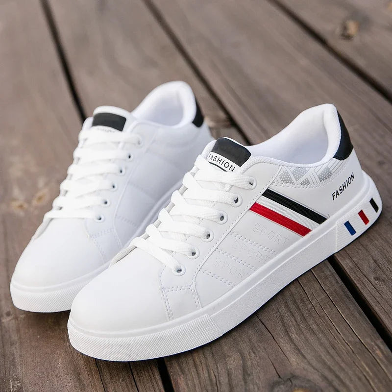 2026 Mens Casual Sneakers New Fashion Lace-up White Shoes Student Comfort Sports Plus Size Vulcanized Shoes Zapatillas De Hombre