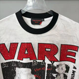 Men's Oversized Rhinestone Letter Cotton T-Shirt