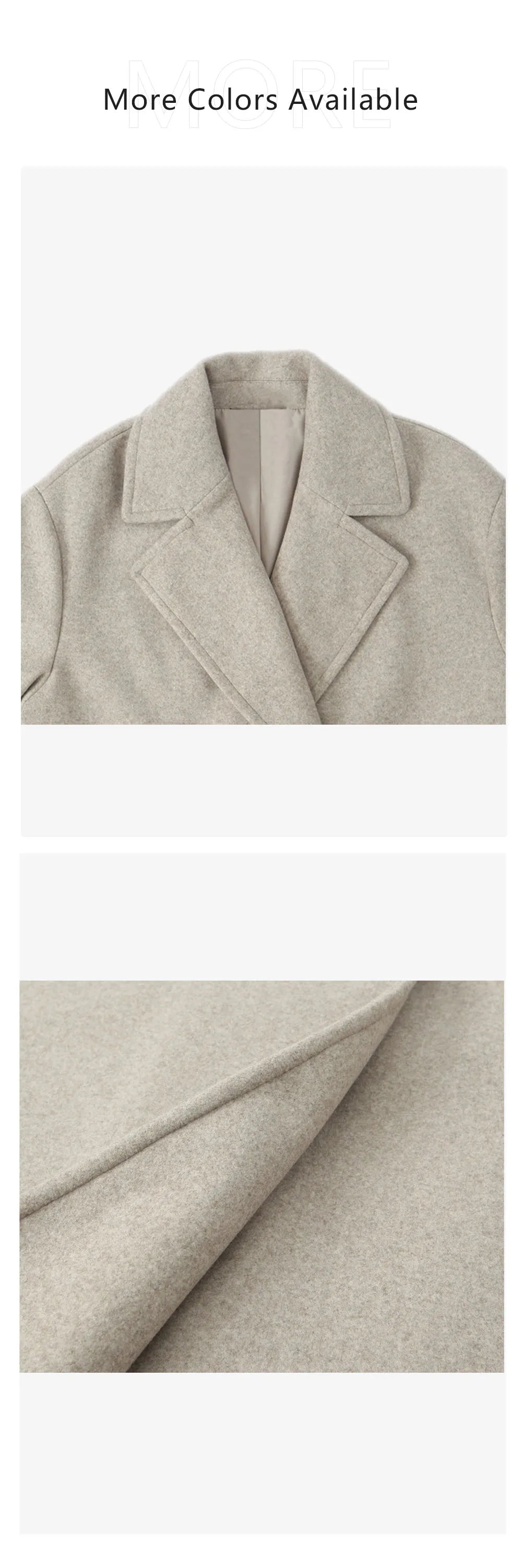 Tri-Color Luxury Loose Collar Coat