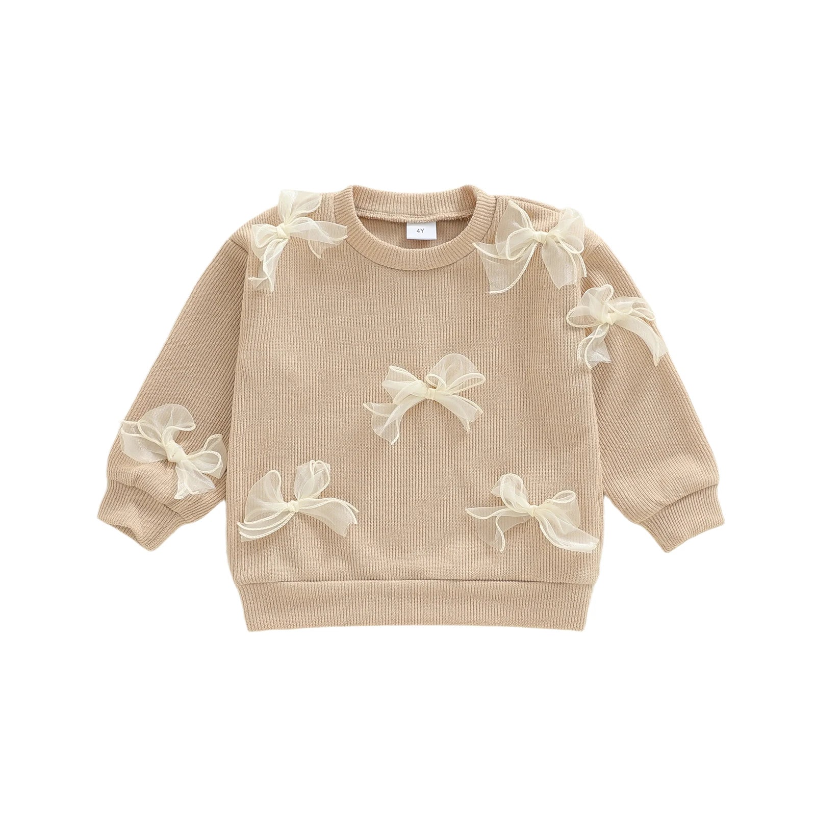 Girl’s 3D Tulle Bow Sweatshirt