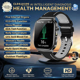2026 New Accurate Diagnosis Smart Watch Body Fat ECG Blood oxygen BP Health Sport HD AMOLED Screen Call Smart Watches man woman