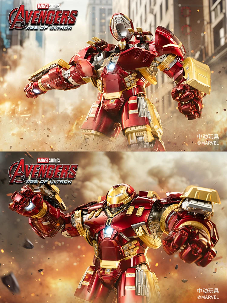 ZD Toys  Avengers Iron Man MK44 Hulkbuster Action Figure LED 1/10 36cm Tony Stark  Anniversary Memorial Model Collections Gift