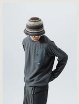 Mountain-Ready Crewneck: Engineered with Ribbed Neck, Reflective Logo, & Secure Chest Pocket for Outdoor Style Unisex