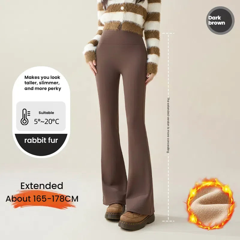 Women's Fleece-Lined High Waist Flare Leggings