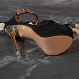 Liyke Designer Metal Ankle Cover Strap Women Sexy 16CM Sandals Platform High Heels Party Club Stripper Pole Dance Shoes Size 46