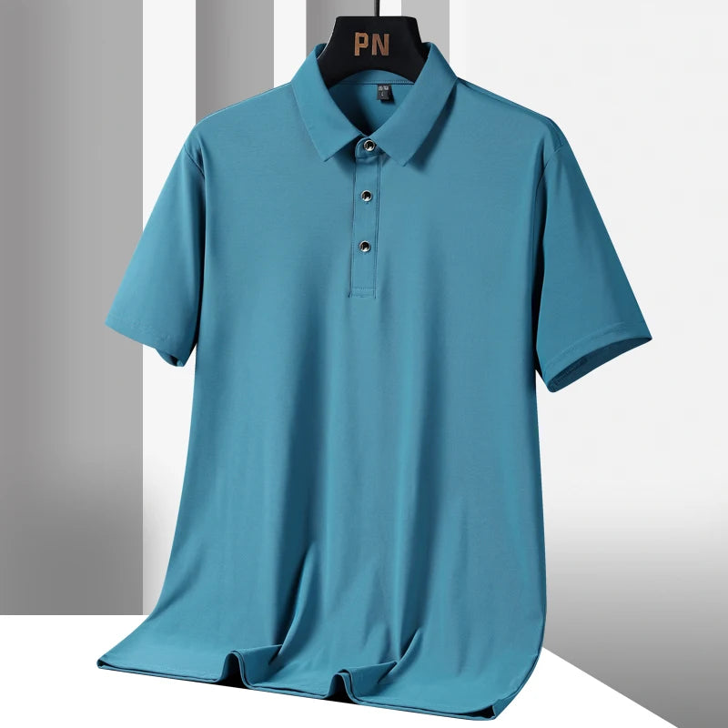 Men's Plus Size Ice Silk Polo Shirt – Quick Dry