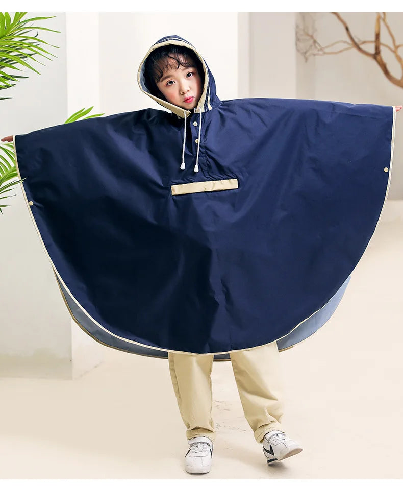 Kids' Cloak-Style Waterproof Poncho Raincoat