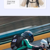 LED Motorcycle Rider Backpack Eyes Glow pattern carbon fiber texture helmet locomotive backpack school bag Moto Laptop backpack