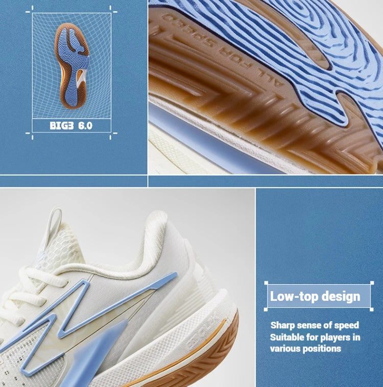 361 Degrees BIG3 6.0 Men's Basketball Sports Shoes Wear-Resistant Non-Slip Combat Breathable Rebound Sneakers Male 672521121