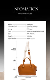 CHCH Women's Crossbody Bag Autumn Large Capacity Pillow Bag Hidden Blue Zipper Wide Shoulder Strap Travel Bag