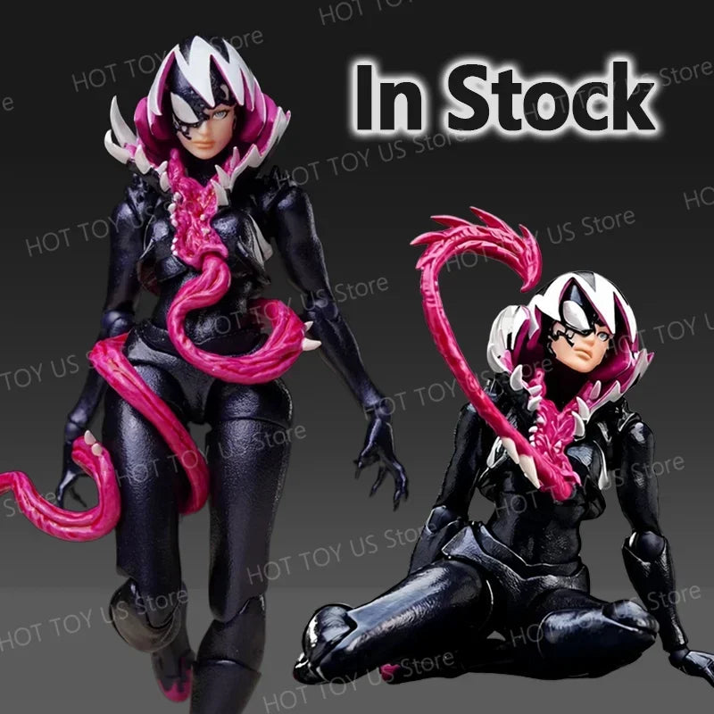 NEW KO KAIYODO REVOLTECH SPIDERMAN GWENOM Anime Action Figures Revoltech Amazing Yamaguchi Gwenom Venomized Gwen Stacy Model Toy