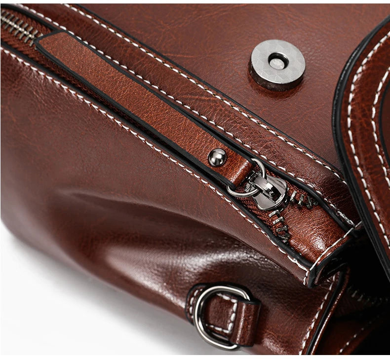 Cowhide Women's Tote Bag 2024 New Luxury Genuine Leather Shoulder Crossbody Bags High Quality Vintage Female Handbag 6241