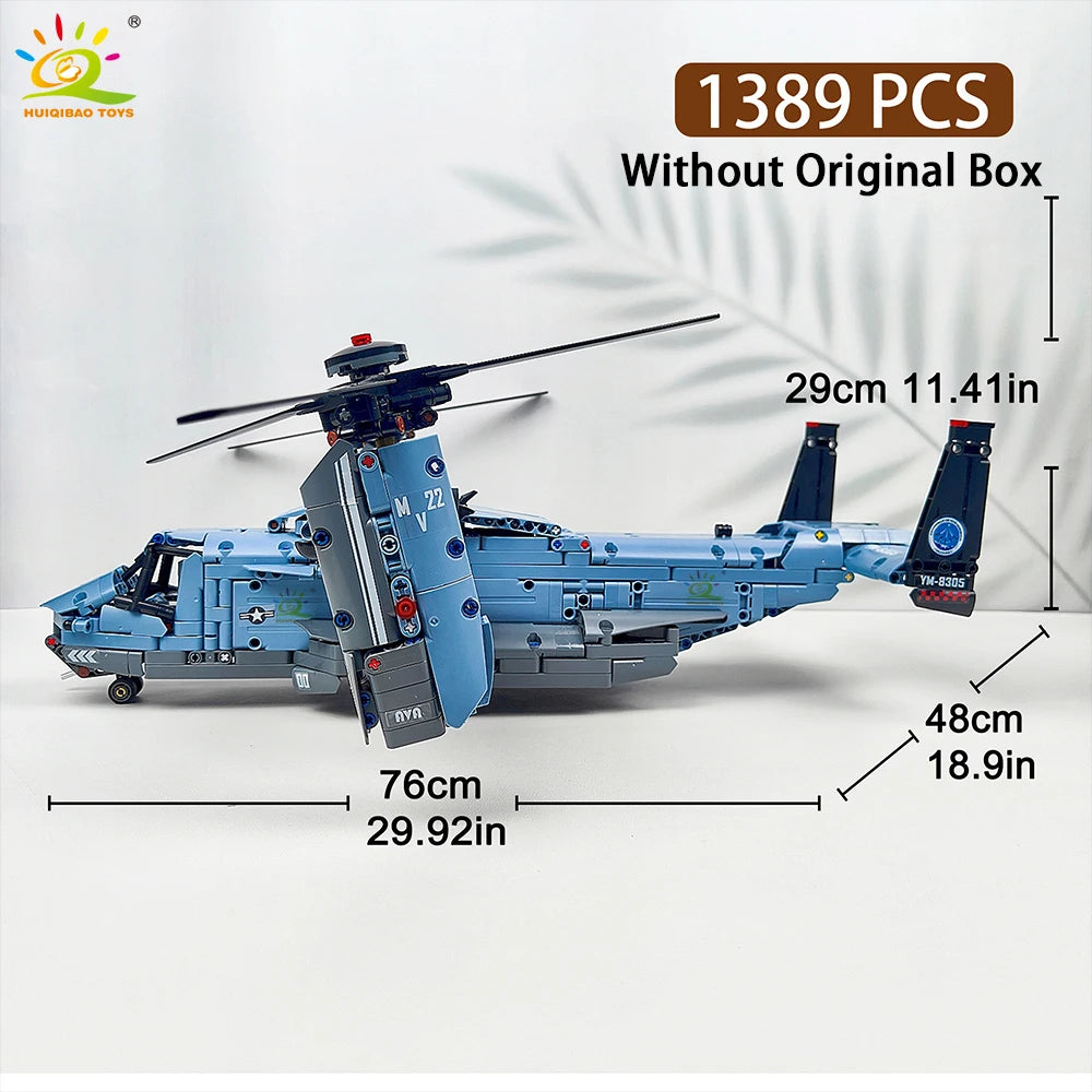 V-22 Tiltrotor Aircraft Building Set – 1,389 Pieces