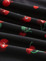 Cherry Print Vintage A-Line Sundress | Y2K Summer Party Style