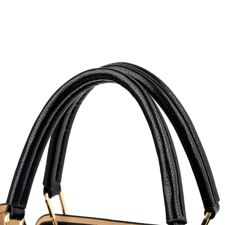 Luxury Triple-Layer Leather Tote & Crossbody