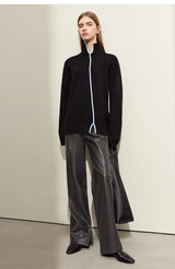 Minimalist Straight-Leg PU Leather Trousers