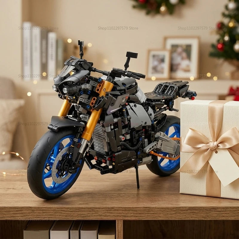 1478pcs Technology Racing Motorcycle Building Blocks Set Fast Speed Bike Small Particle Model DIY Toy for Adult Collectible Gift
