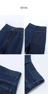 AMII Women's Barrel Jeans – Retro Straight Denim Trousers