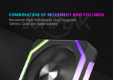 JUMPEAK CS120 ARGB Cooling Fan 360mm 240mm Modular Stackable Splicing PWM Silent 120mm RGB Fans For Gaming PC Case Water Cooler