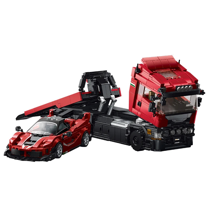 Technical Blocks Truck Sets Trailer Cars Transport Vehicle Creative MOC Building Toys Birthday Gifts Adult 1728Pcs Bricks Model