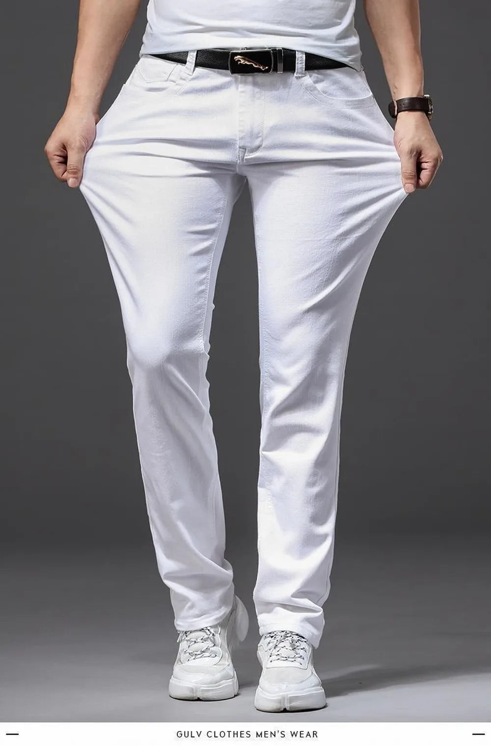 Men's Slim Fit Stretch Denim Jeans | Classic Straight Cut