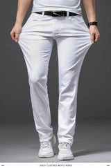 Men's Slim Fit Stretch Denim Jeans | Classic Straight Cut