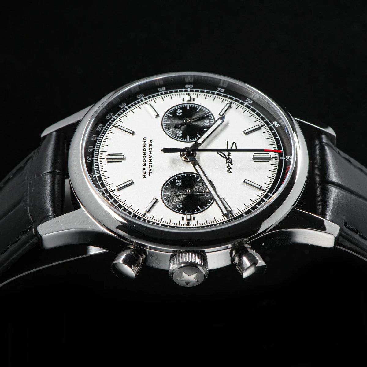Sugess 40mm Men Army Watch 1963 Pilot Mechanical Panda Wristwatches Sapphire Air Force Chronograph Original ST1901 Movement Gift
