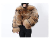 Luxury Women’s Real Raccoon & Fox Fur Jacket | Premium Winter Outerwear