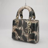 Women's Genuine Leather Snakeskin Crossbody Shoulder Bag