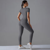 Yoga Set Women Workout Set Sportswear Gym Clothing Fitness Shorts Sleeve Crop Top High Waist Leggings Sports Suits