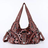 Women Handbags Leopard Bag Top-handle Handbag Fashion Satchel Dumpling Pack Shoulder Bag Tote Bag Hobos Large Purse