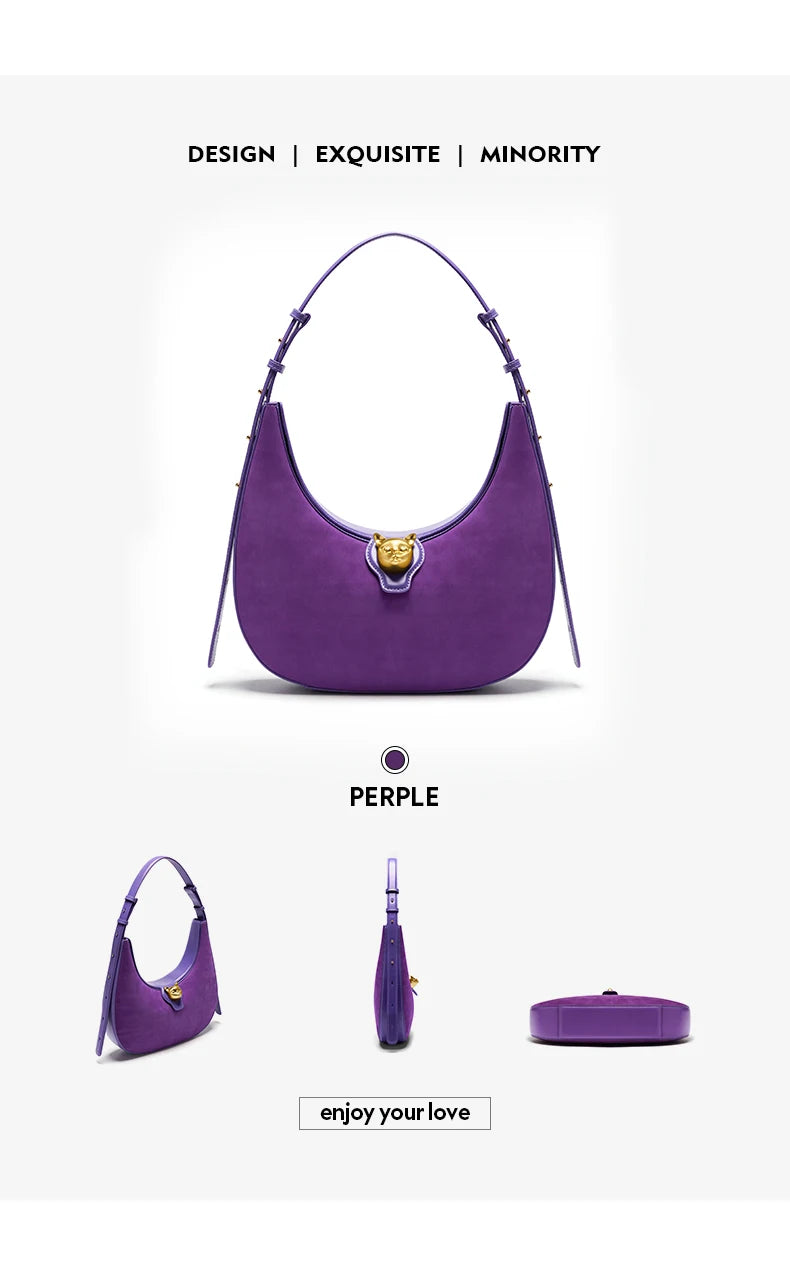 BAFELLI 2026 NEW WOMEN'S HANDBAG CAT SERIES GENUINE LEATHER LUXURY BRAND FASHION STYLE SHOULDER HOBOS LARGE SIZE BAGS FEMALE